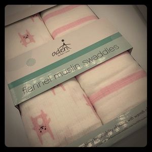 Aden by Aden + Anais Flannel Muslin Swaddles